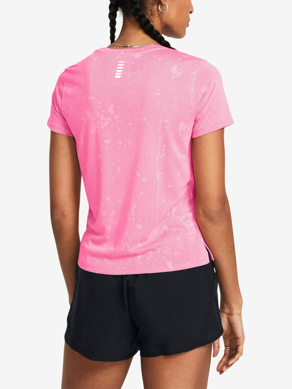 Under Armour UA Launch Splatter SS T-shirt Rosa