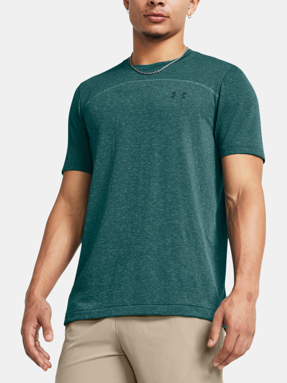 Under Armour UA Rush Seamless Wordmark SS T-shirt Azul