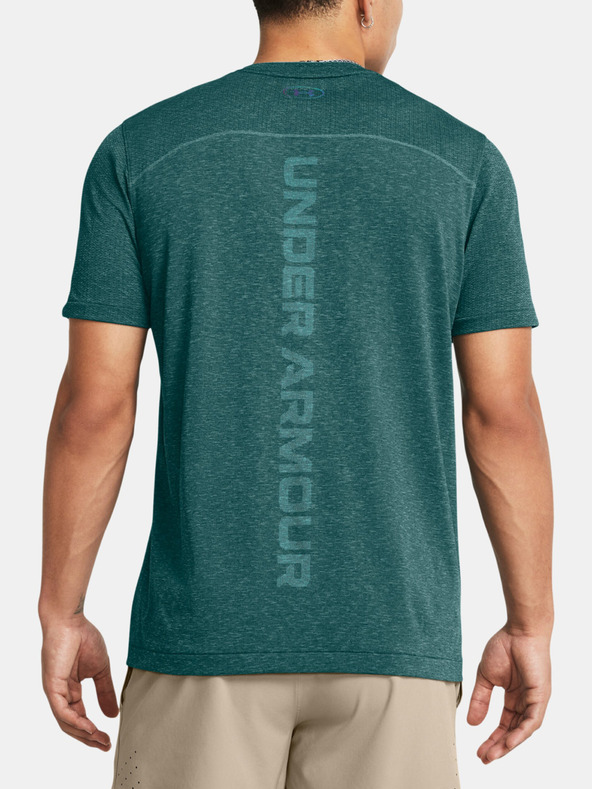 Under Armour UA Rush Seamless Wordmark SS T-shirt Azul