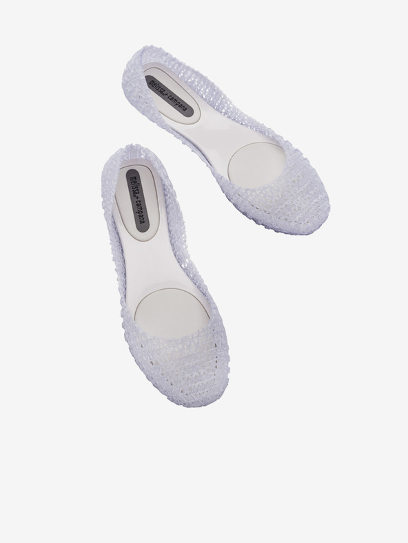 Melissa Campana Papel Brushed Ballet Pumps Gris