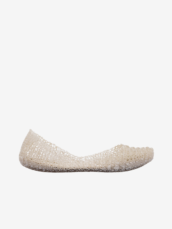 Melissa Campana Papel Brushed Ballet Pumps Blanco