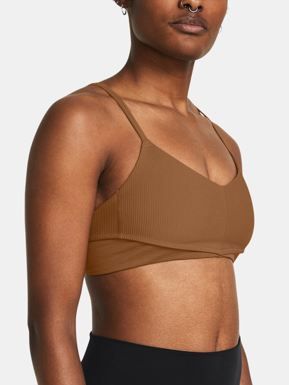 Under Armour Meridian Rib Bralette Sportovní podprsenka Hnědá