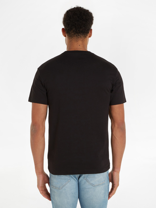 Calvin Klein Jeans Two Tone Monologo T-shirt Negro