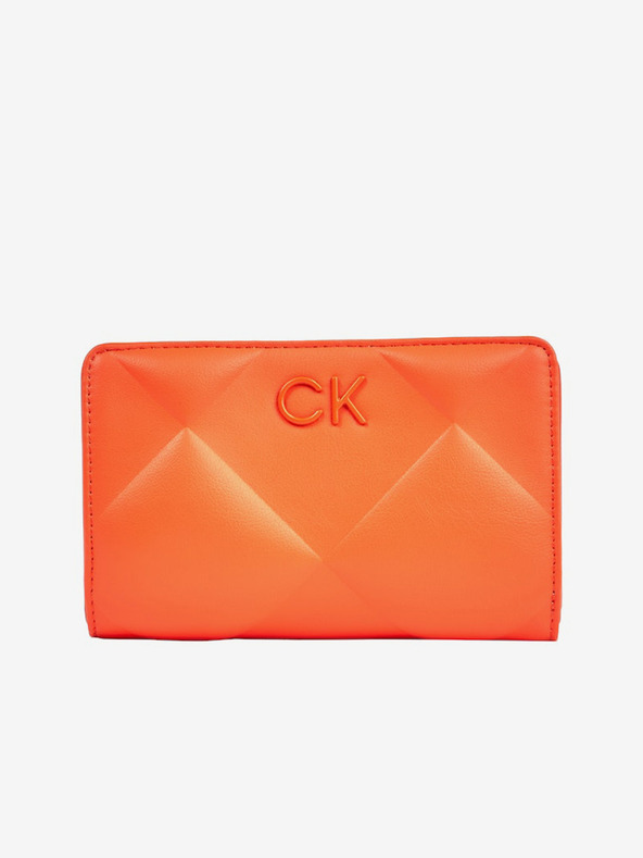 Calvin Klein Re-Lock Quilt Bifold Wallet Wallet Naranja