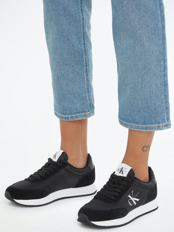 Calvin Klein Retro Runner Low Lace Sneakers Negro