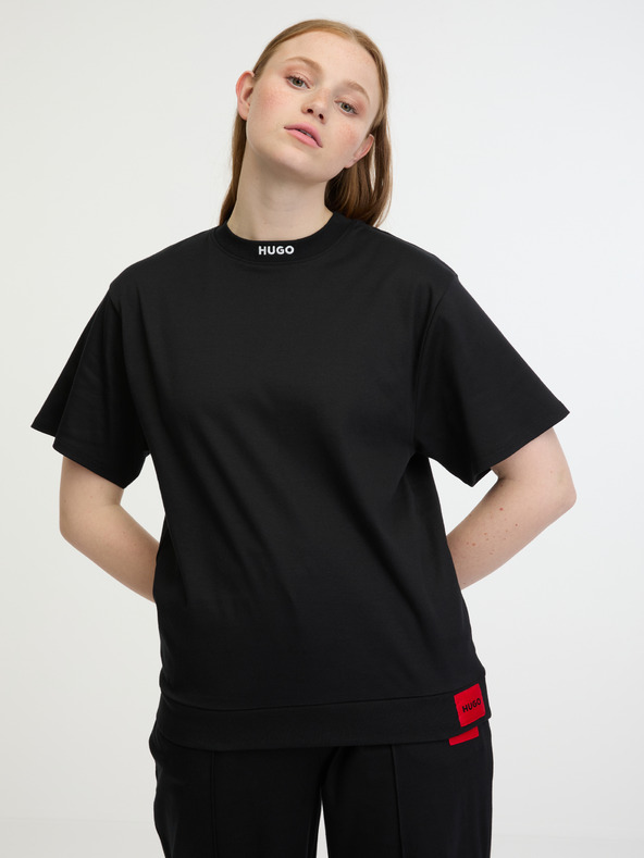 HUGO Dina T-shirt Negro