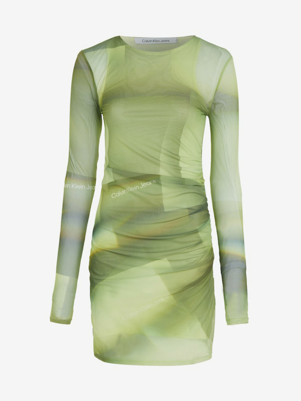 Calvin Klein Jeans Illuminated Mesh Dresses Verde