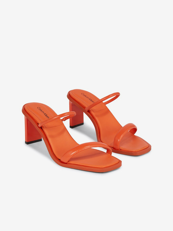 Calvin Klein Heel Mule Slippers Naranja