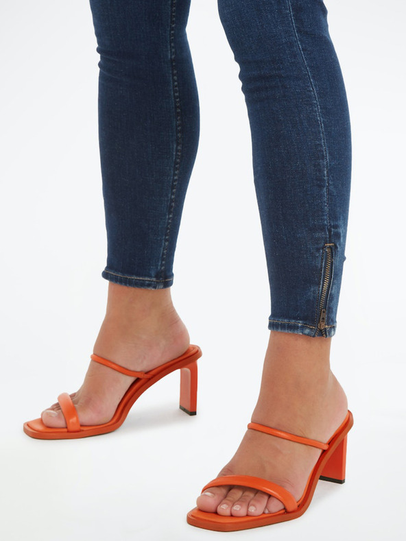 Calvin Klein Heel Mule Slippers Naranja