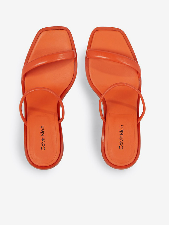 Calvin Klein Heel Mule Slippers Naranja