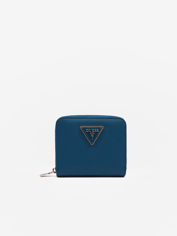 Guess Meridian Small Zip Around Wallet Azul