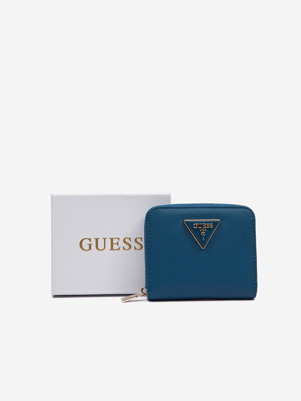 Guess Meridian Small Zip Around Wallet Azul