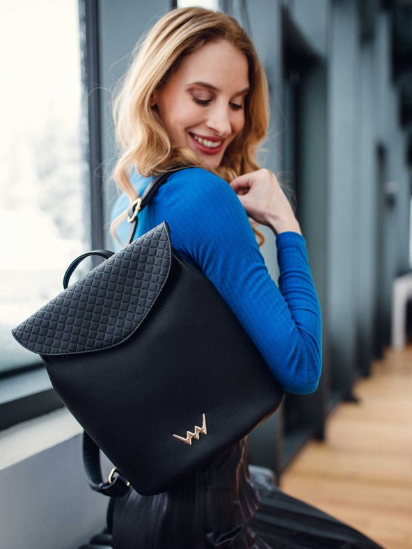 Vuch Linton Diamond Black Backpack Negro