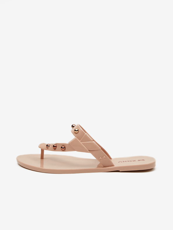 Zaxy Spike Thong Nude Flip-flops Rosa