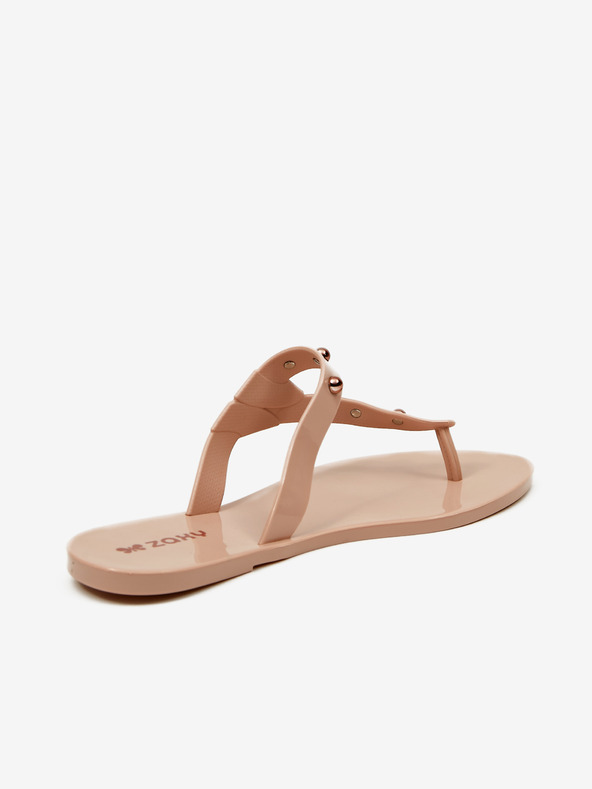 Zaxy Spike Thong Nude Flip-flops Rosa