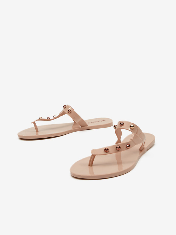 Zaxy Spike Thong Nude Flip-flops Rosa