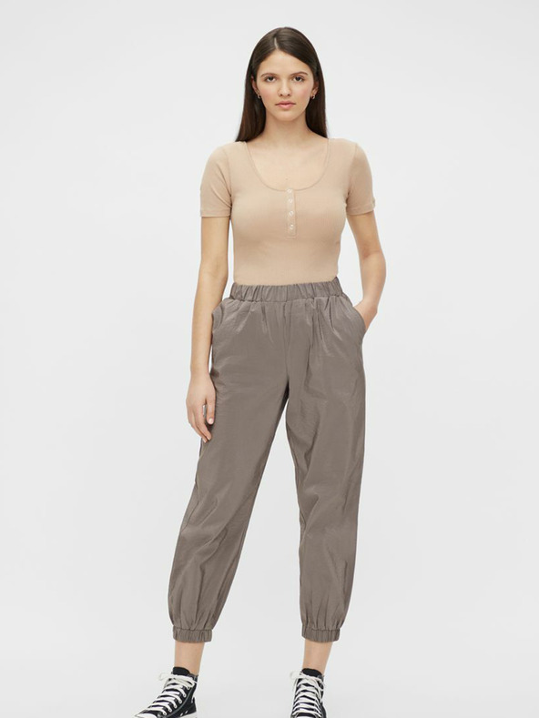 Pieces Pylla Trousers Gris