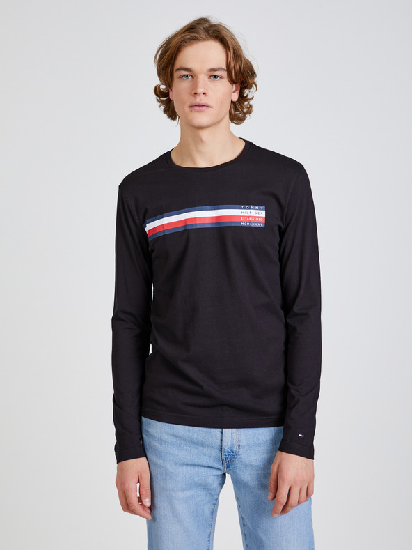 Tommy Hilfiger Sliced Bar T-shirt Negro