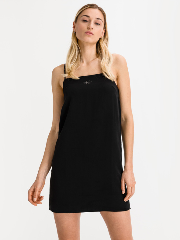 Calvin Klein Jeans Monogram Cami Dresses Negro