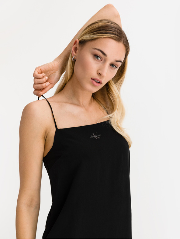 Calvin Klein Jeans Monogram Cami Dresses Negro