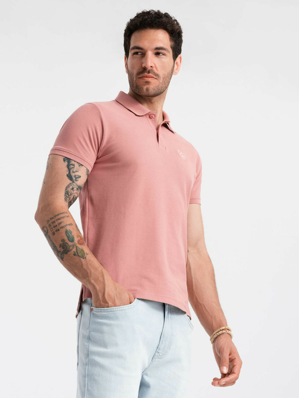 Ombre Clothing Camiseta Polo Rosa