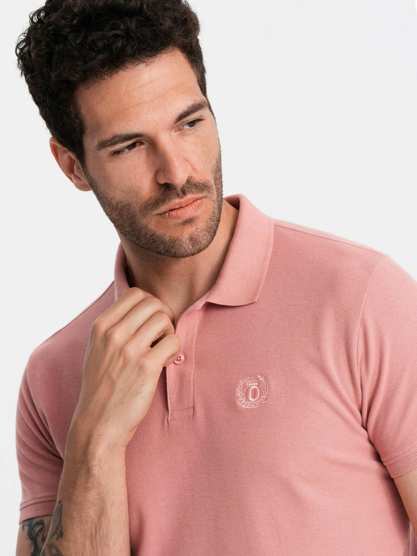 Ombre Clothing Camiseta Polo Rosa