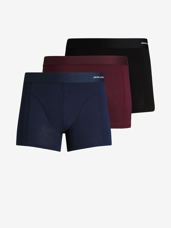 Jack & Jones Basic Boxerky 3 ks Černá