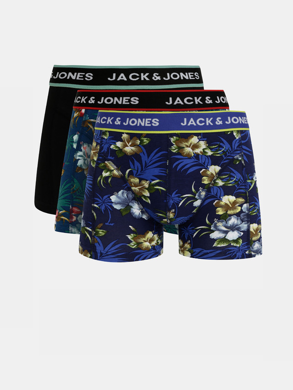 Jack & Jones Flower Boxerky 3 ks Modrá