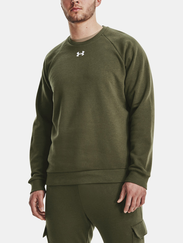 Under Armour UA Rival Fleece Crew Mikina Zelená