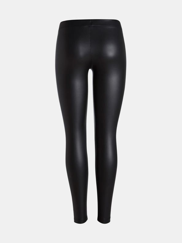 Pieces Shiny Leggings Negro