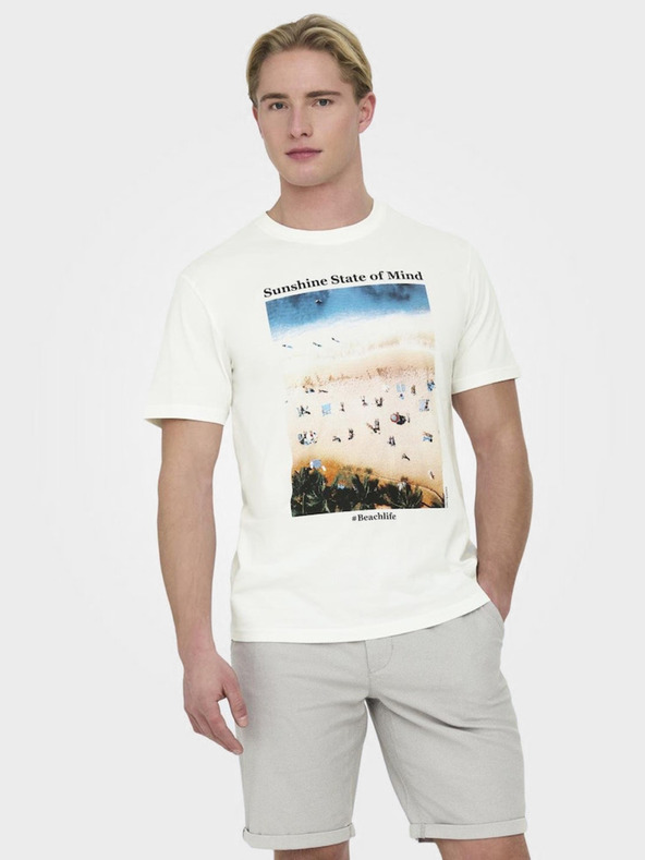 ONLY & SONS Kolton T-shirt Blanco