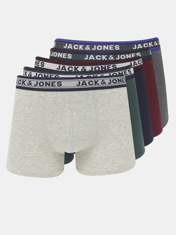 Jack & Jones Oliver Boxerky 5 ks Šedá