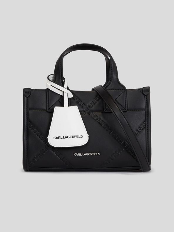 Karl Lagerfeld Skuare SM Embossed Kabelka Černá