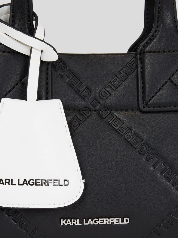 Karl Lagerfeld Skuare SM Embossed Handbag Negro