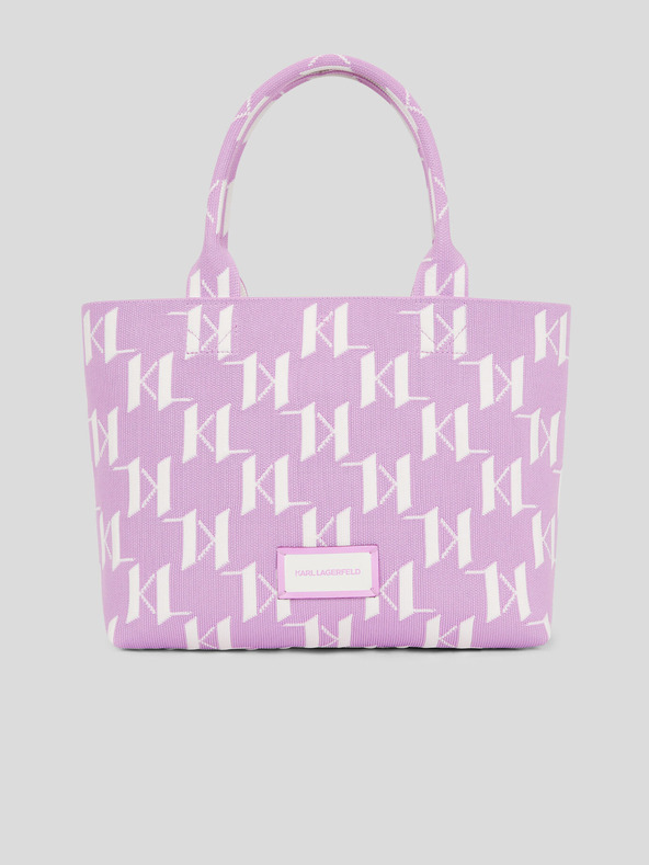 Karl Lagerfeld Monogram Knit Handbag Violeta