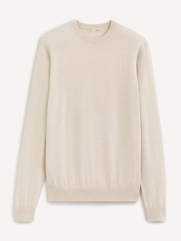 Celio Semerirond Sweater Blanco