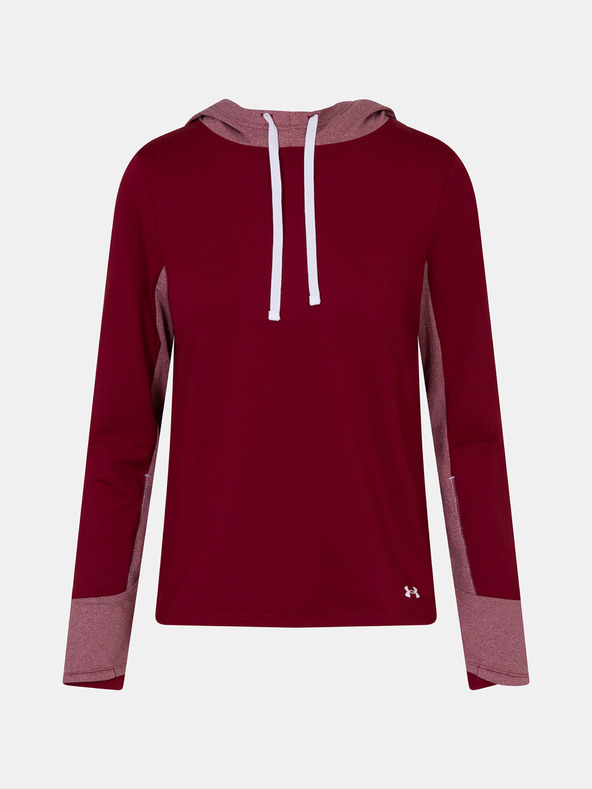 Under Armour UA ColdGear Hoodie-RED Mikina Červená