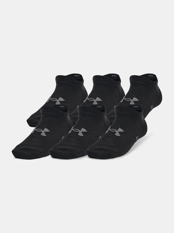 Under Armour UA Yth Essential No Show Ponožky 6 párů dětské Černá