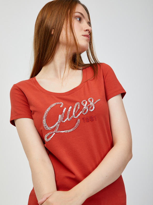 Guess Bryanna T-shirt Rojo