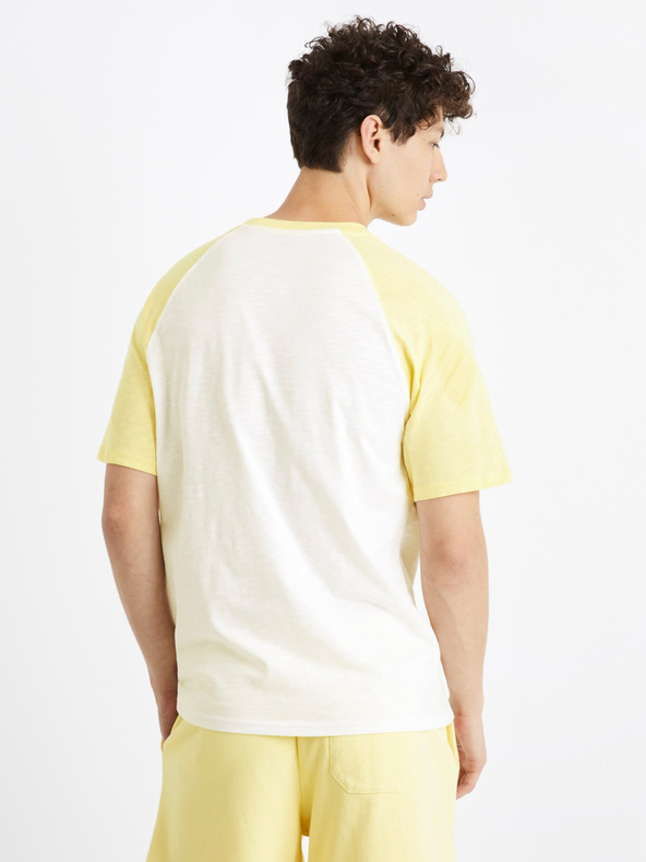 Celio Ceraglan Happiness T-shirt Blanco