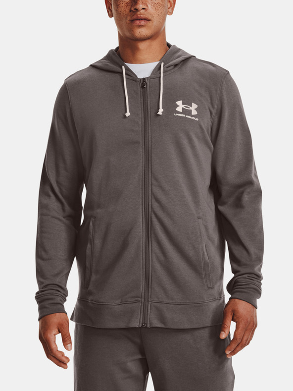 Under Armour UA Rival Terry LC FZ Mikina Hnědá