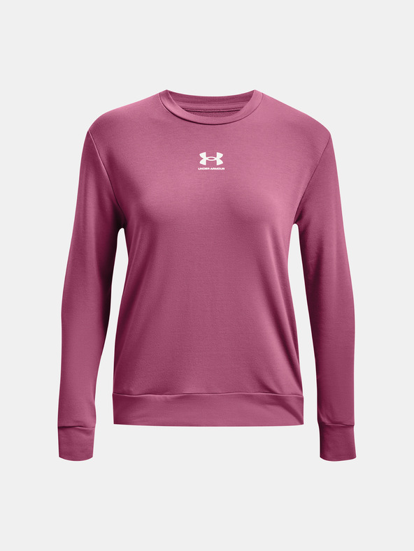 Under Armour Rival Terry Crew T-shirt Rosa