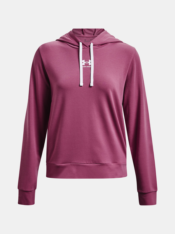 Under Armour Rival Terry Hoodie Sweatshirt Rosa