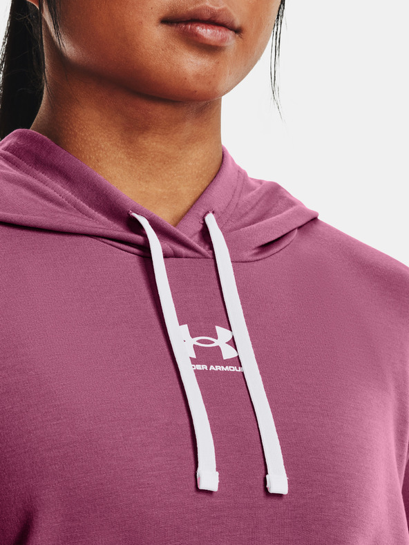 Under Armour Rival Terry Hoodie Sweatshirt Rosa