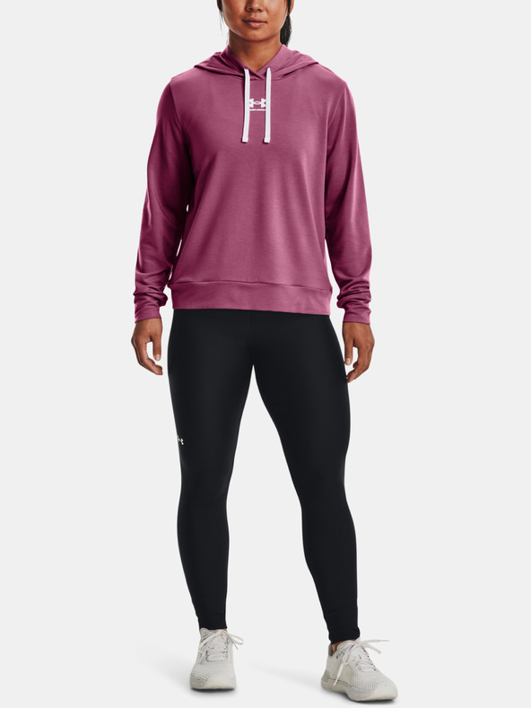 Under Armour Rival Terry Hoodie Sweatshirt Rosa