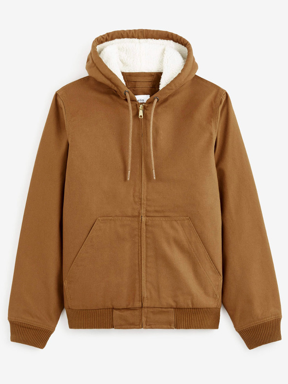 Celio Cuhoodie Jacket Marrón