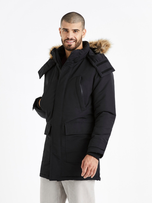 Celio Cuchunlon Parka Černá