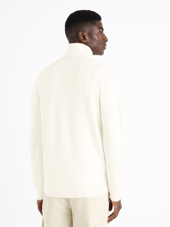 Celio Cebubblek Sweater Blanco