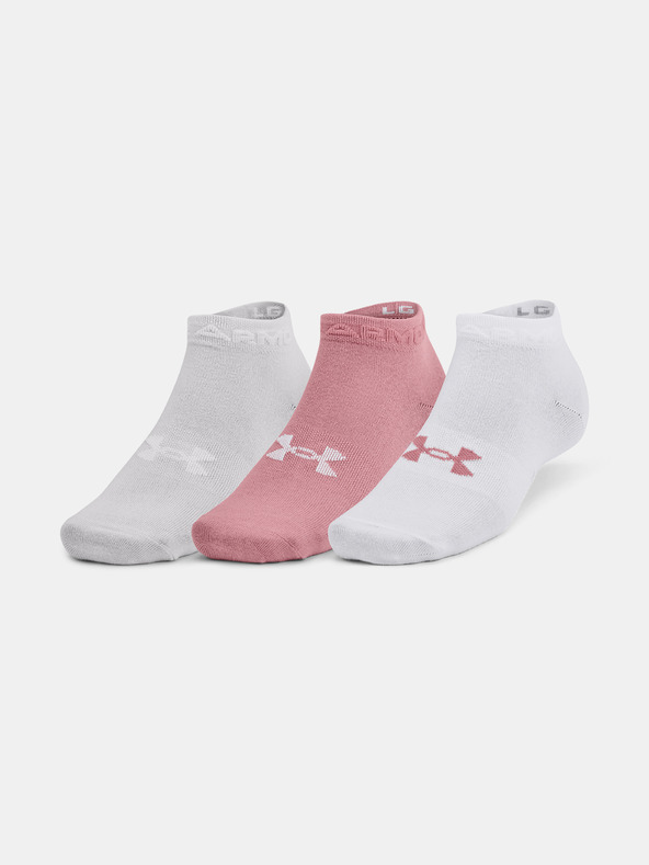 Under Armour UA Essential Low Cut Ponožky 3 páry Růžová