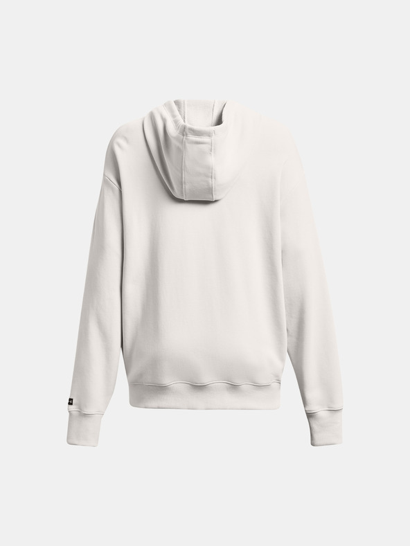 Under Armour Project Rock HW Terry FZ OS Sweatshirt Blanco